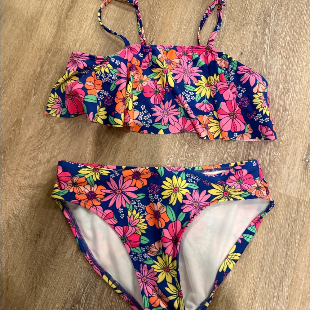 Cat & Jack Colorful Floral Kids Bikini